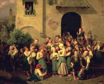 Nach der Schule, 1844 von Ferdinand Georg Waldmuller